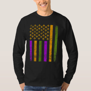 US Mardi Gras Flag Celebration For Men & Women T-Shirt