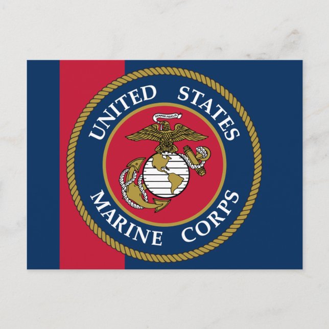 US Marine Corps - Blue Postcard (Front)