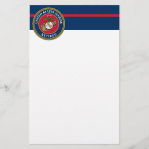 US Marine Corps - Retired Blue Stationery
