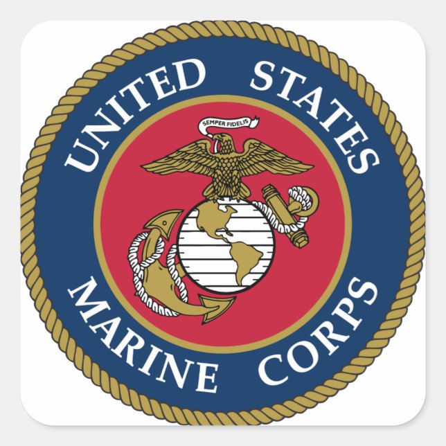 US Marine Corps Sticker Blue (Front)