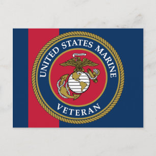 US Marine Corps - Veteran Blue Postcard