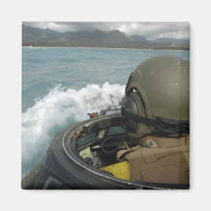 US Marine driving an amphibious assault vehicle Magnet