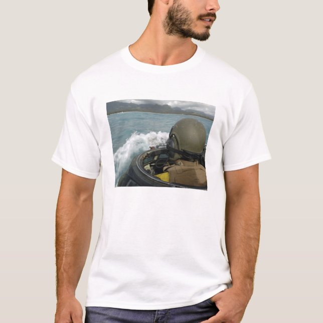 US Marine driving an amphibious assault vehicle T-Shirt (Front)