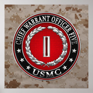 US Marines: Chief Warrant Five (USMC CWO-5) [3D] Poster