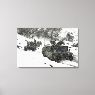 US Marines patrol in Khowst-Gardez Pass Canvas Print