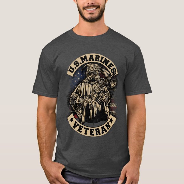 US MARINES VETERAN T-Shirt (Front)