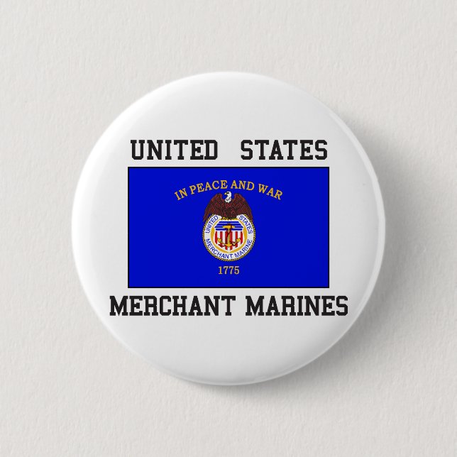 US Merchant Marine 6 Cm Round Badge (Front)