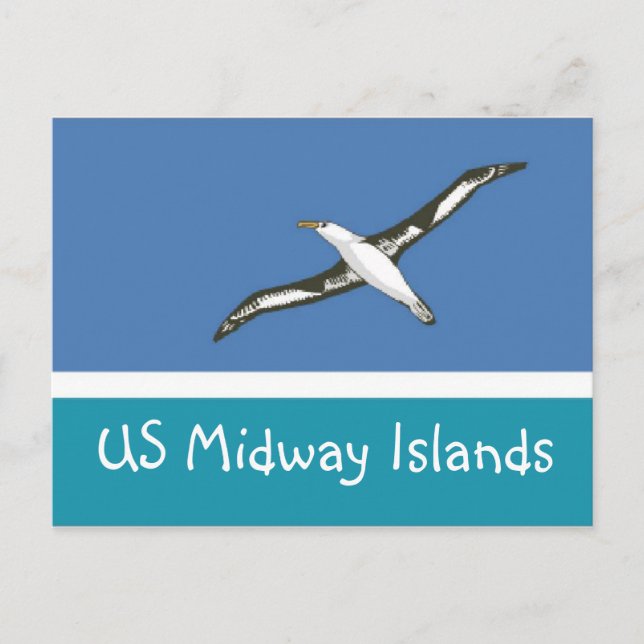 US Midway Islands flag Postcard (Front)