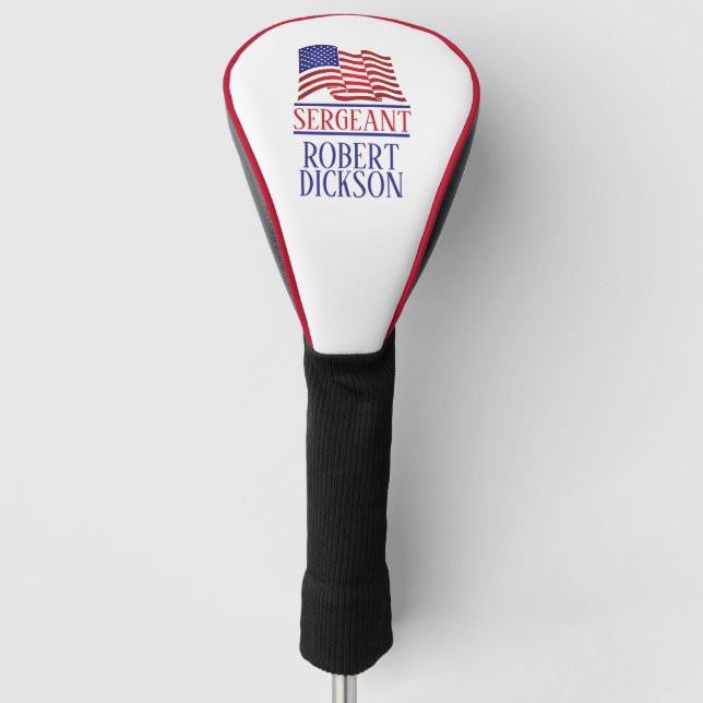 US Military Personalised Golf Head Cover (Front)