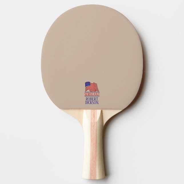 US Military Personalised Ping Pong Paddle (Back)