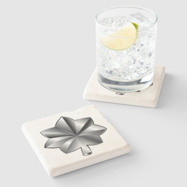 US Military Rank - Lieutenant Colonel Stone Coaster (Side)
