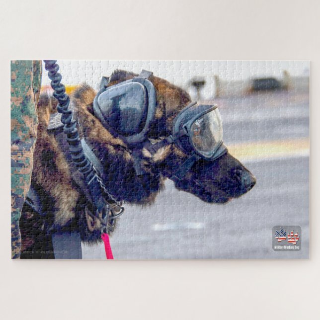 US MILITARY WORKING DOG (20x30 inch) Jigsaw Puzzle (Horizontal)