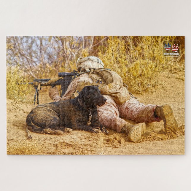 US MILITARY WORKING DOG (20x30 inch) Jigsaw Puzzle (Horizontal)