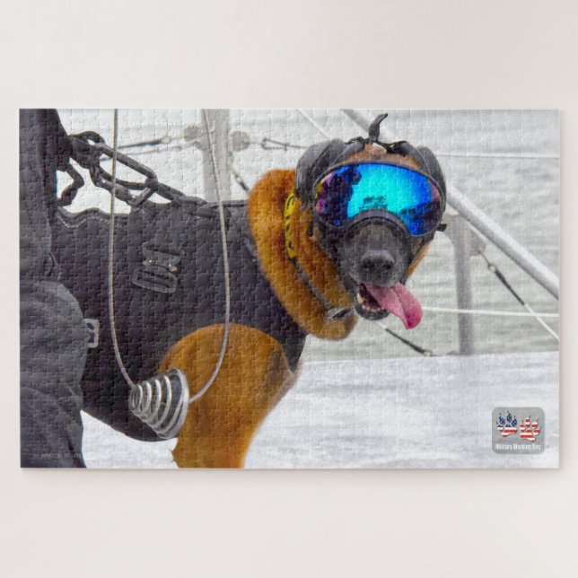 US MILITARY WORKING DOG (20x30 inch) Jigsaw Puzzle (Horizontal)
