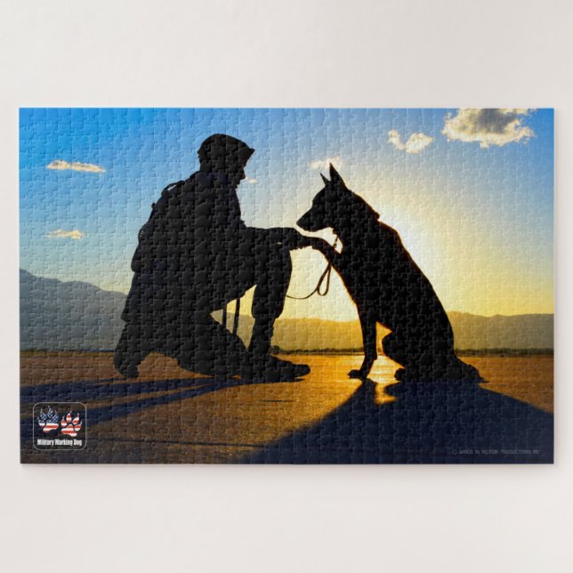 US MILITARY WORKING DOG (20x30 inch) Jigsaw Puzzle (Horizontal)