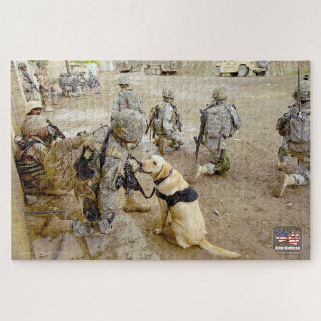 US MILITARY WORKING DOG (20x30 inch) Jigsaw Puzzle (Horizontal)