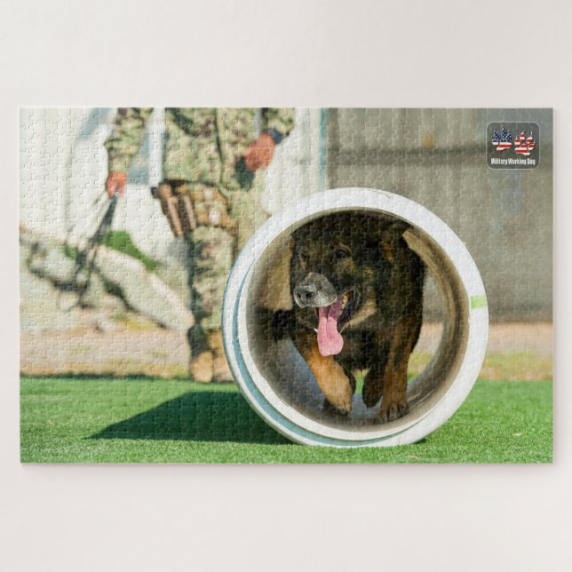 US MILITARY WORKING DOG (20x30 inch) Jigsaw Puzzle (Horizontal)
