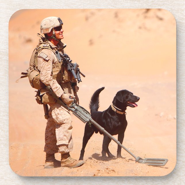 US MILITARY WORKING DOG COASTER (Front)