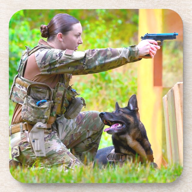 US MILITARY WORKING DOG COASTER (Front)
