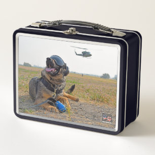US MILITARY WORKING DOG METAL LUNCH BOX