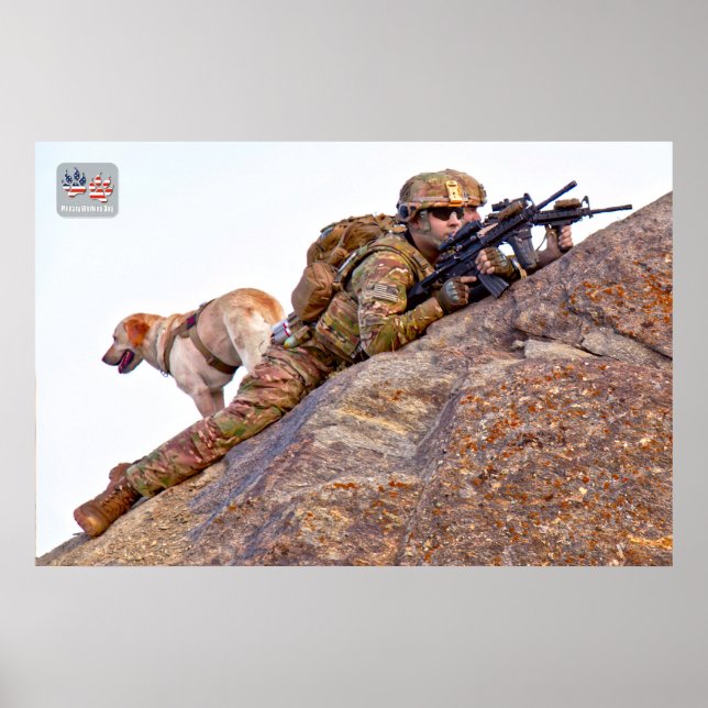 US MILITARY WORKING DOG POSTER (Front)