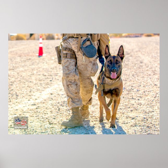 US MILITARY WORKING DOG POSTER (Front)