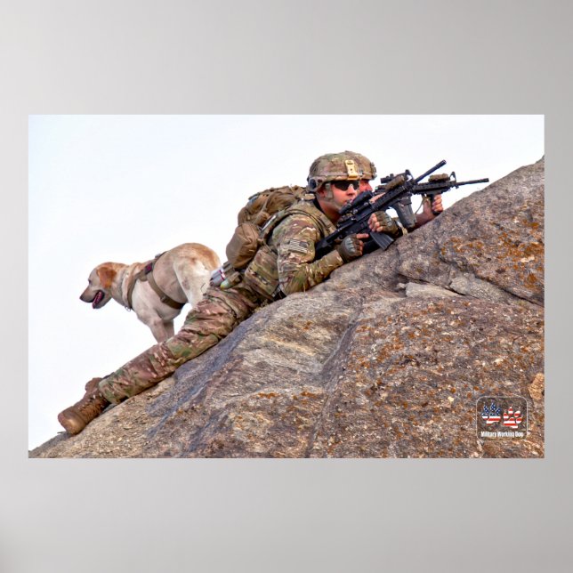 US MILITARY WORKING DOG POSTER (Front)