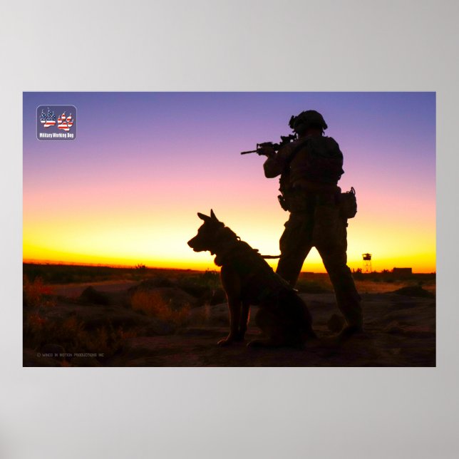 US MILITARY WORKING DOG POSTER (Front)
