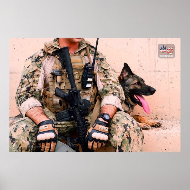 US MILITARY WORKING DOG POSTER (Front)