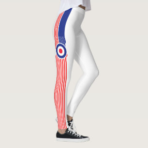US Mod Scooter Stripes Decor on Leggings