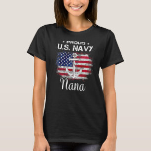 Us Na Vy Proud Nana Proud Us Na Vy Grandma Mother T-Shirt