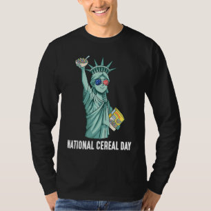 US National Cereal Day Statue Of Liberty T-Shirt
