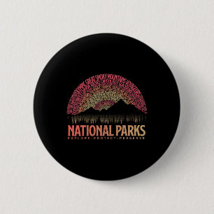 Us National Parks Explore Protect Preserve Camping 6 Cm Round Badge