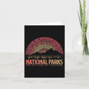 Us National Parks Explore Protect Preserve Camping Card