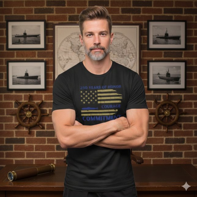 US Navy 250th Anniversary Submarine Honor T-Shirt (Creator Uploaded)