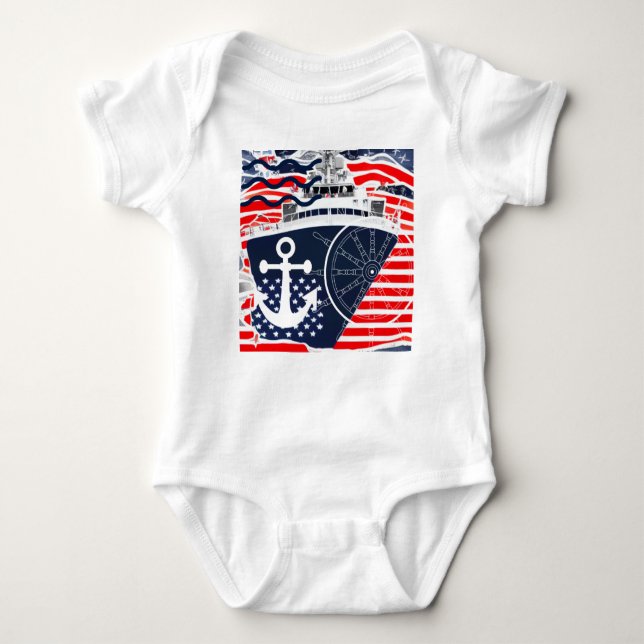 US Navy Baby Bodysuit (Front)