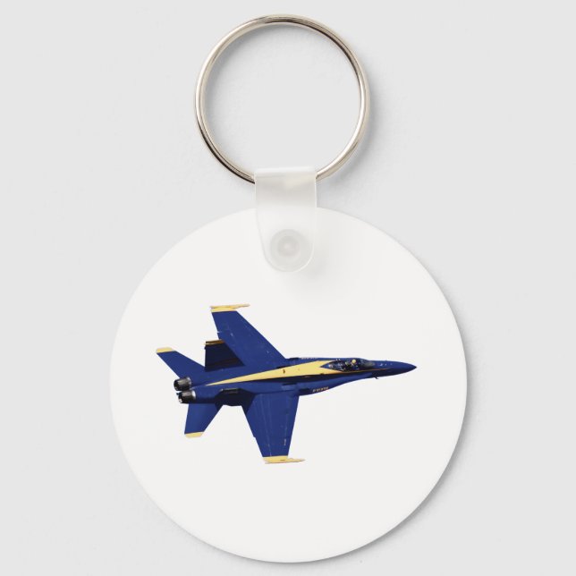 US NAVY Blue Angels In Flight at Fleet Week Key Ring (Front)