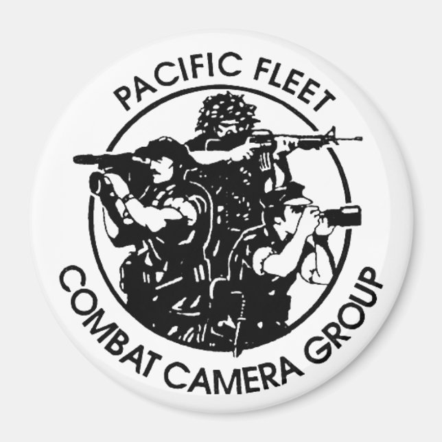 US NAVY COMBAT CAMERA PACIFIC  4" Magnet (Front)