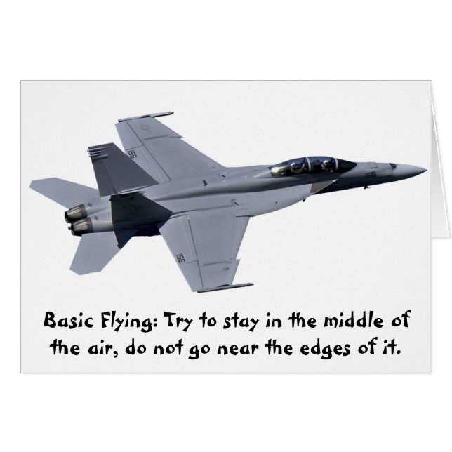US Navy F-18 Super Hornet Card (Front Horizontal)
