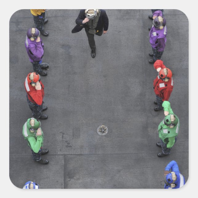 US Navy rainbow sideboys Square Sticker (Front)