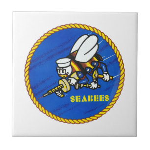 US Navy Seabees Logo Tile