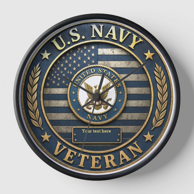 US Navy Veteran Honour Clock (Front)