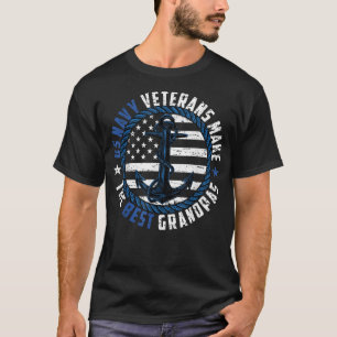Us Navy Veterans Make the Best Grandpas Usa Flag A T-Shirt