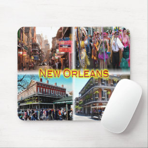 US New Orleans - Bourbon Street - Mardi Gras - Mouse Pad