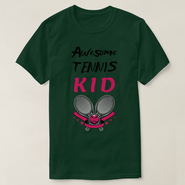 US Open Tennis Kid Racket and Ball 3 T-Shirt (Design Front)