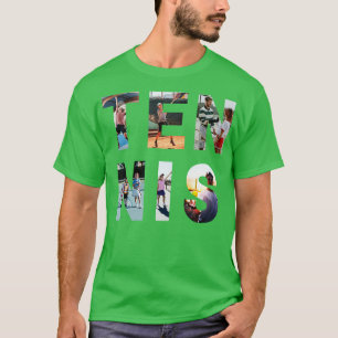 US Open tennis photographic letters T-Shirt