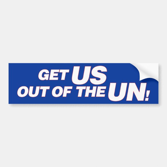 US out of UN Bumper Sticker (Front)