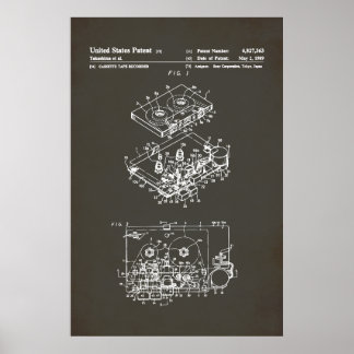 US Patent - Cassette Player Poster