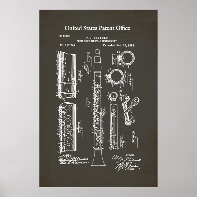 US Patent - Clarinet Poster (Front)