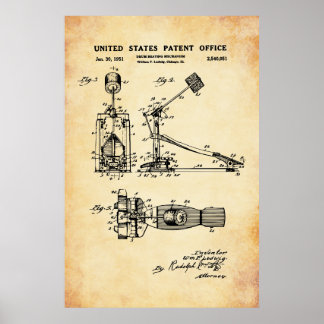 US Patent - Drum Pedal Poster